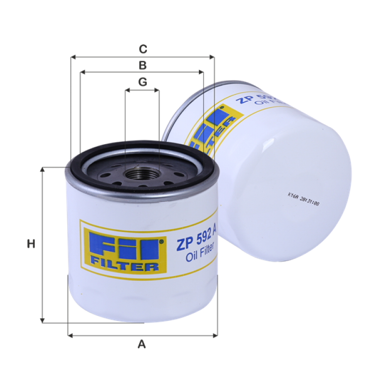 ZP 592 A YAĞ FLİTRE	