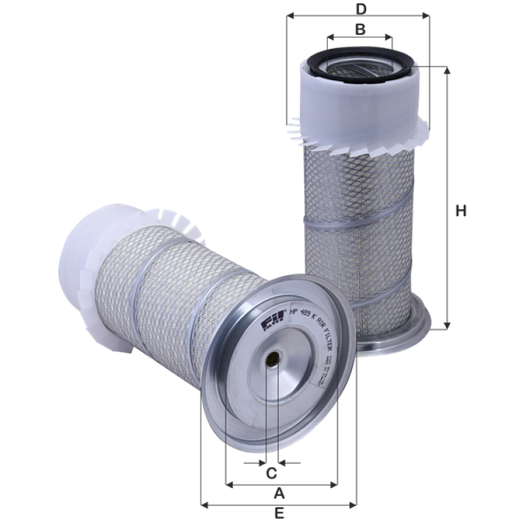 HP 489 K Hava Filtre - Jcb, Mst, Hıdromek, Same, Sahrusuvaroğlu