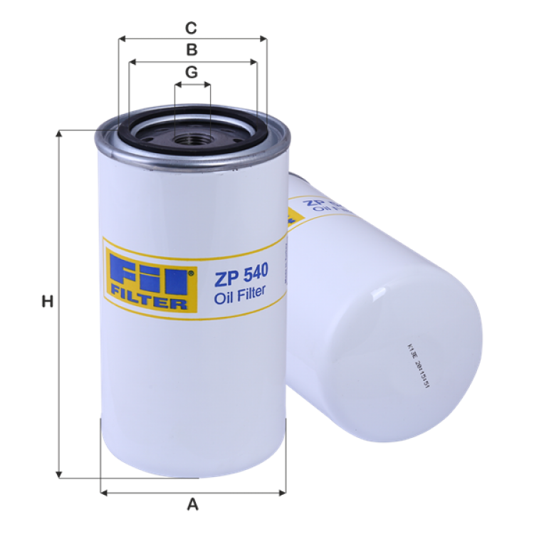 ZP 540 YAĞ FİLTRE	