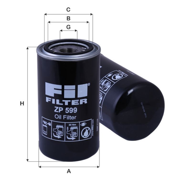 ZP 599 YAĞ FİLTRESİ	