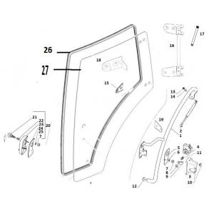 New Holland Kapı Camı Sol (TN) - 44910453