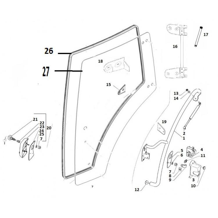 New Holland Kapı Camı Sol (TT, 70-56S) - 51411357	
