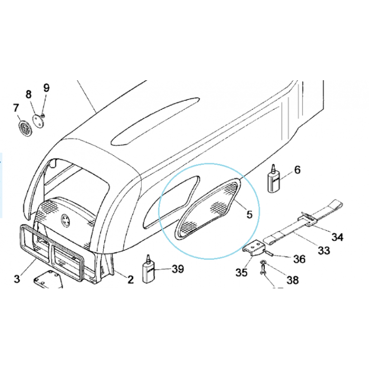 Landini&McCormick Kaput Yan Izgarası (Sağ) (Rex) - 3660327M1	