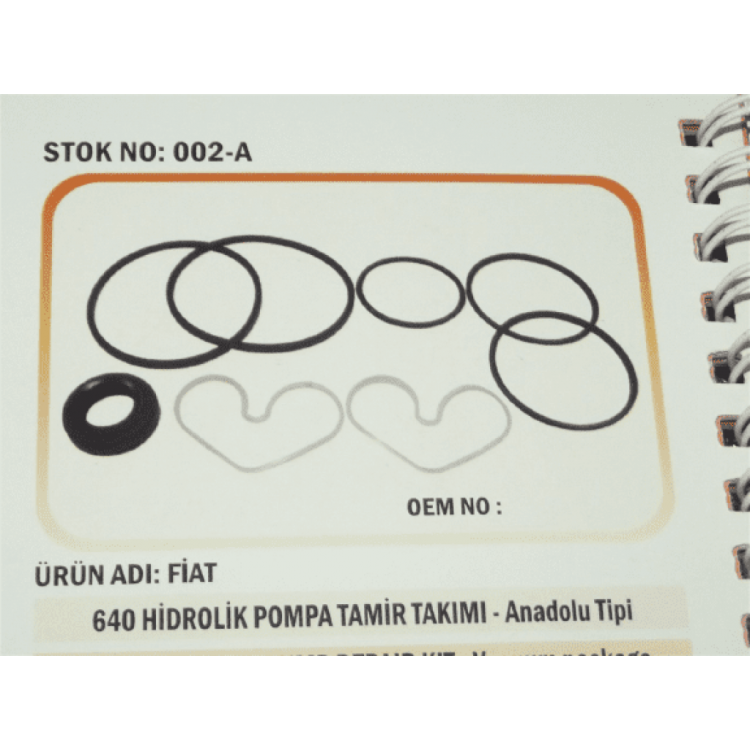 Fiat 480-640-55-46 Hidrolik Pompa Lastik Tamir Takımı Yeni Model 9967849 Fiat 480-640-55-46 Hidrolik Pompa Lastik Tamir Takımı Yeni Model 9967849