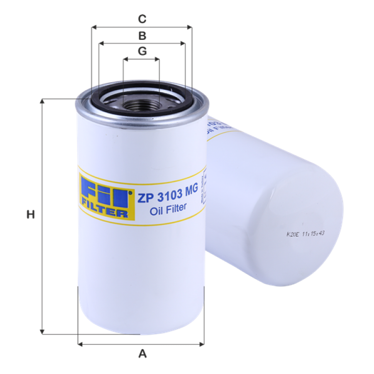 ZP 3103 MG YAĞ FİLTRE TN.CS	